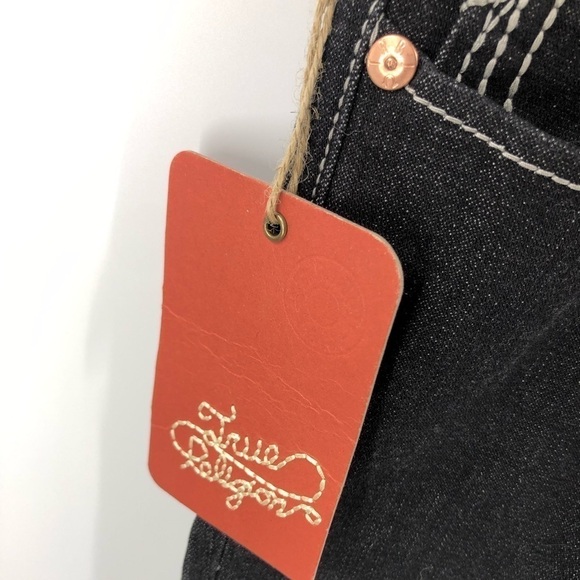 True Religion Jeans Womens 26 Low Rise Embroidered Pockets Y2K Denim USA - Picture 4 of 13